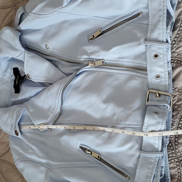 Forever 21 Baby Blue Crop Jacket size M - Picture 9 of 15